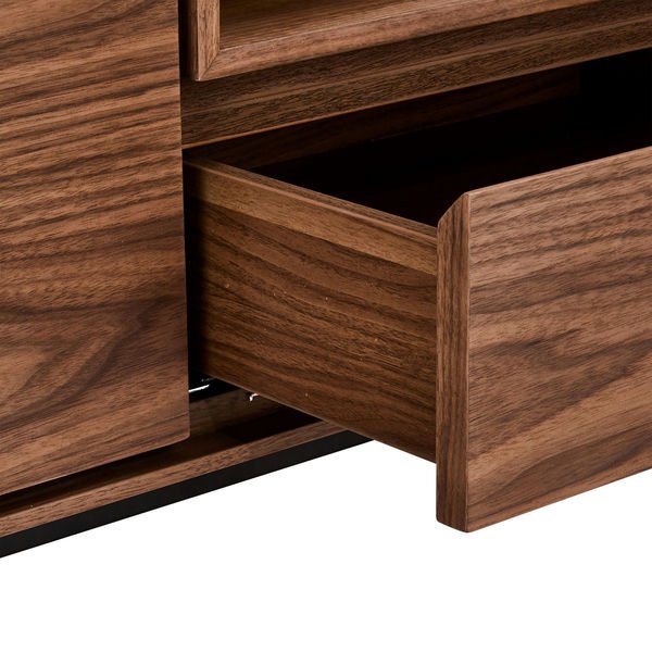 Tokyo TV-Tisch mit 2 Türen - 160 cm breit - Amerikanische Walnuss - FURNHOUSE