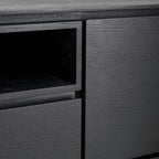 Tokyo TV-Tisch mit 2 Türen - 160 cm breit - Eiche Schwarz - FURNHOUSE