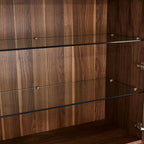 Tokyo Vitrine mit LED-Beleuchtung - 110 cm breit - Amerikanische Walnuss - FURNHOUSE