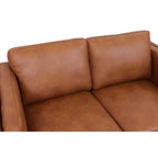 Valencia 2-Sitzer Ledersofa - Echtleder Cognac Braun - FURNHOUSE