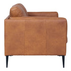 Valencia 2-Sitzer Ledersofa - Echtleder Cognac Braun - FURNHOUSE