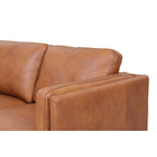 Valencia 2-Sitzer Ledersofa - Echtleder Cognac Braun - FURNHOUSE