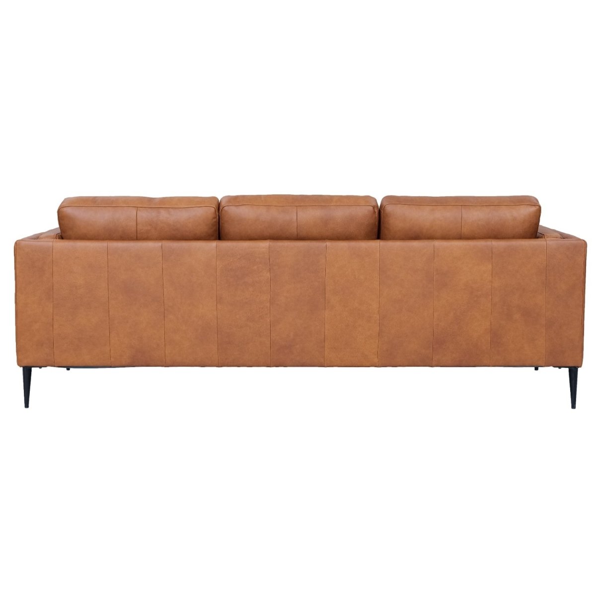 Valencia 3-Sitzer Ledersofa - Echtleder Cognac Braun - FURNHOUSE