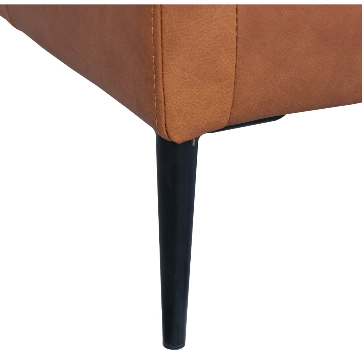 Valencia 3-Sitzer Ledersofa - Echtleder Cognac Braun - FURNHOUSE