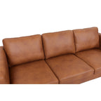 Valencia 3-Sitzer Ledersofa - Echtleder Cognac Braun - FURNHOUSE