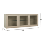 Maße Wandschrank Kerteminde 160 cm Eiche bianco: 160 x 37 x 60 cm (B x T x H)