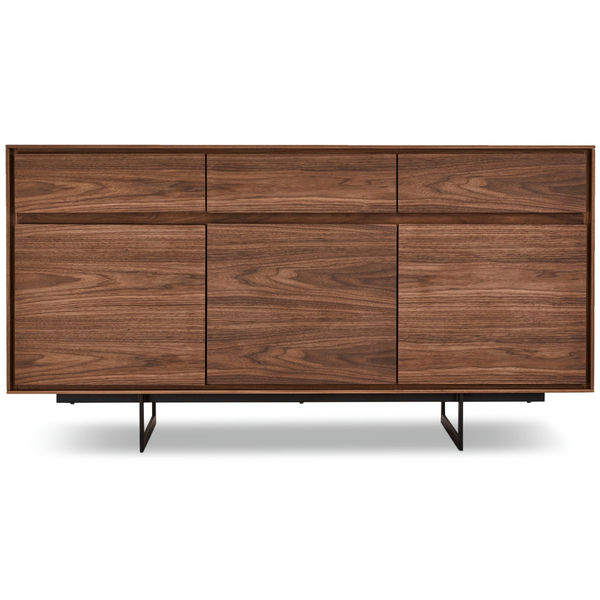 Sideboard Tokyo Nussbaum 3 Türen 155x45x82 cm - FURNHOUSE