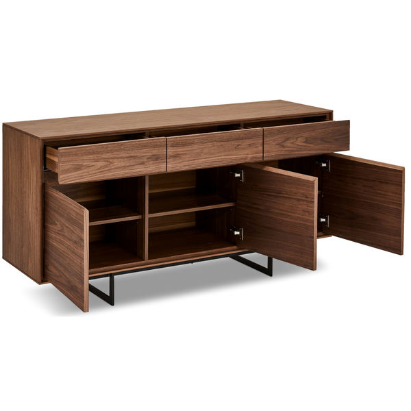 Sideboard Tokyo Nussbaum 3 Türen 155x45x82 cm - FURNHOUSE