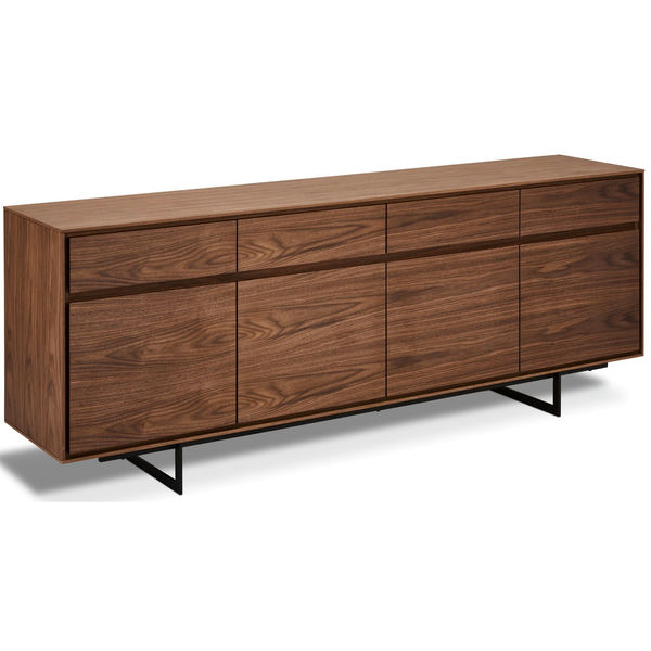 Sideboard Tokyo Nussbaum 4 Türen 205x45x82 cm - FURNHOUSE