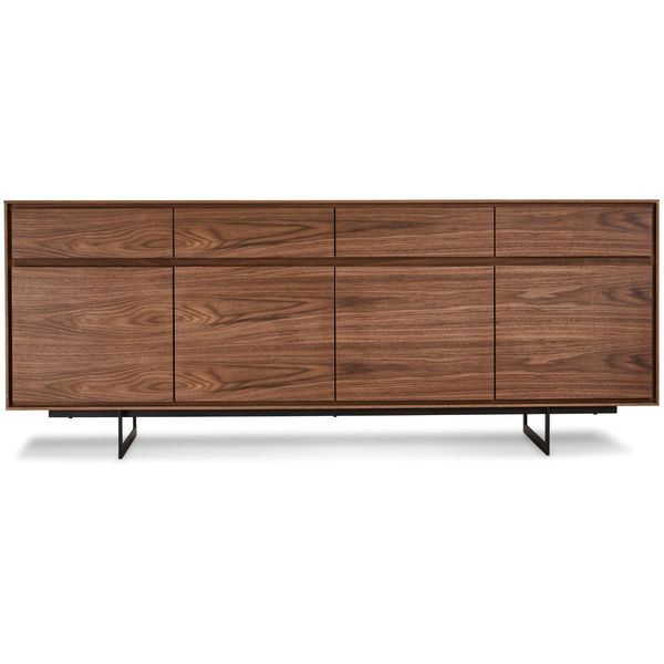 Sideboard Tokyo Nussbaum 4 Türen 205x45x82 cm - FURNHOUSE