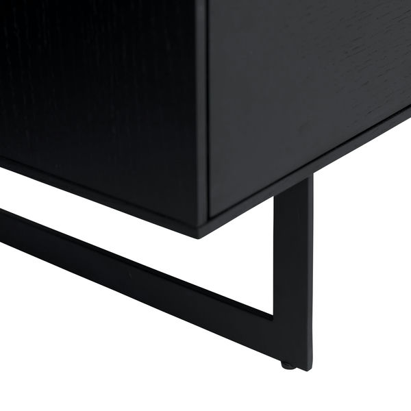 Sideboard Tokyo Schwarz mit 3 Türen 155x45x82 cm - FURNHOUSE