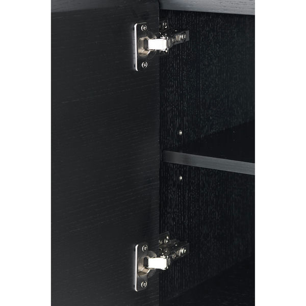 Sideboard Tokyo Schwarz mit 3 Türen 155x45x82 cm - FURNHOUSE
