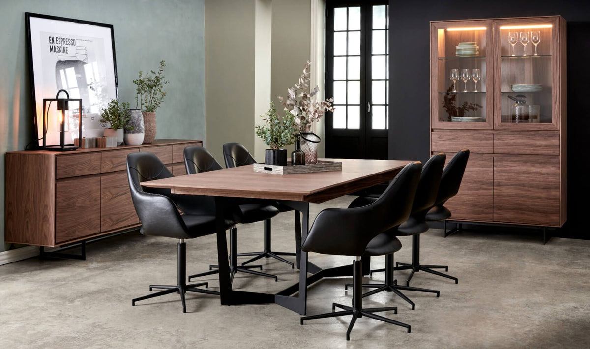 Sideboard Tokyo Nussbaum 4 Türen 205x45x82 cm - FURNHOUSE