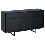 Tokyo Sideboard mit 3 Türen - 155 cm breit - Eiche Schwarz - FURNHOUSE