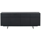 Tokyo Sideboard mit 4 Türen - 205 cm breit - Eiche Schwarz - FURNHOUSE